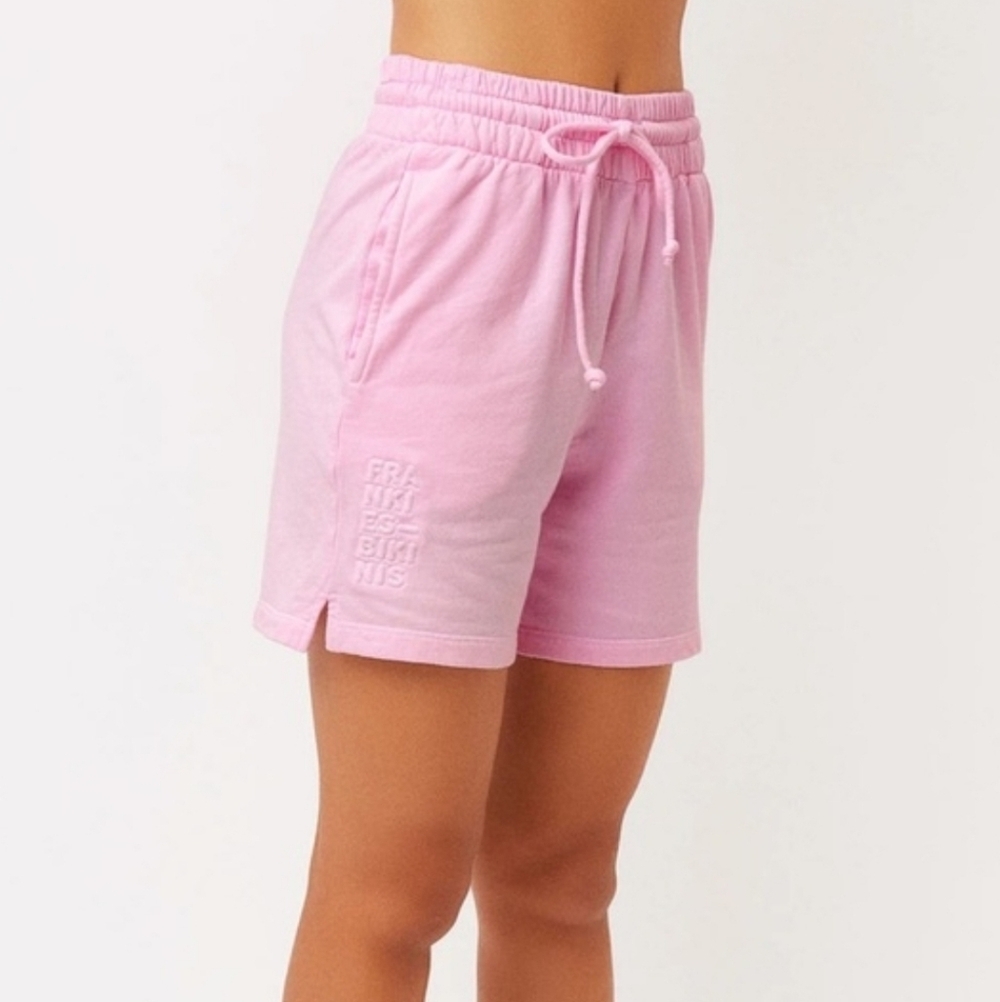 Fankies Bikinis Burl High Waist Pink Women's Sweat Shorts